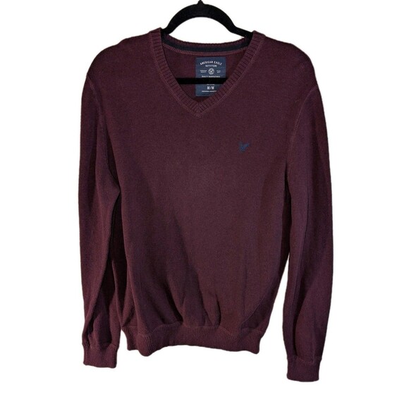American Eagle Outfitters Other - American Eagle Sweater Men’s Size Medium Maroon V-neck Preppy Y2K